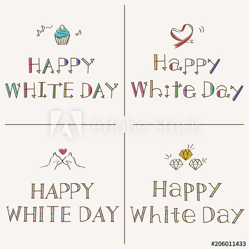 Happy White Day 手書きフォント Yukobo Design
